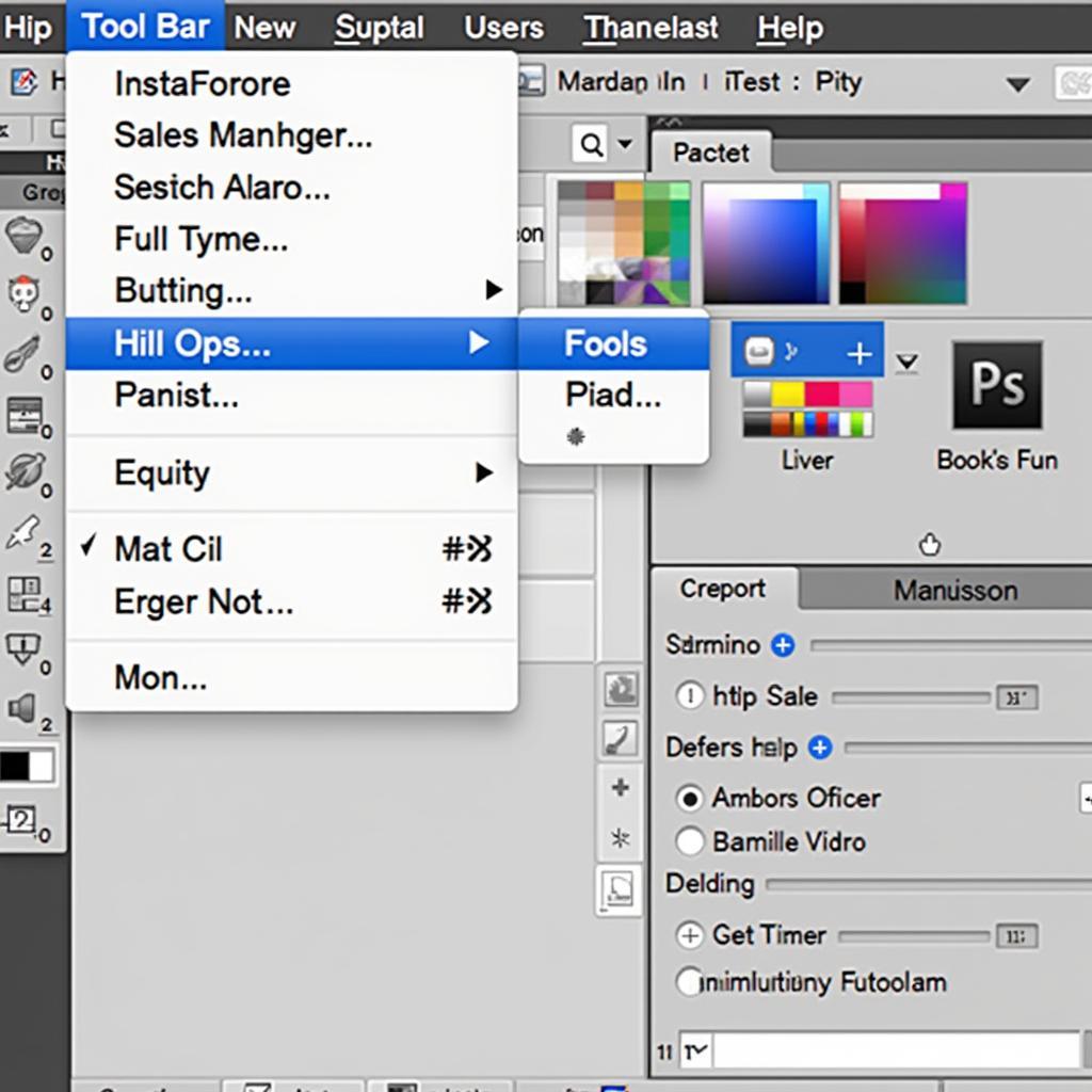 Giao diện Photoshop CS6